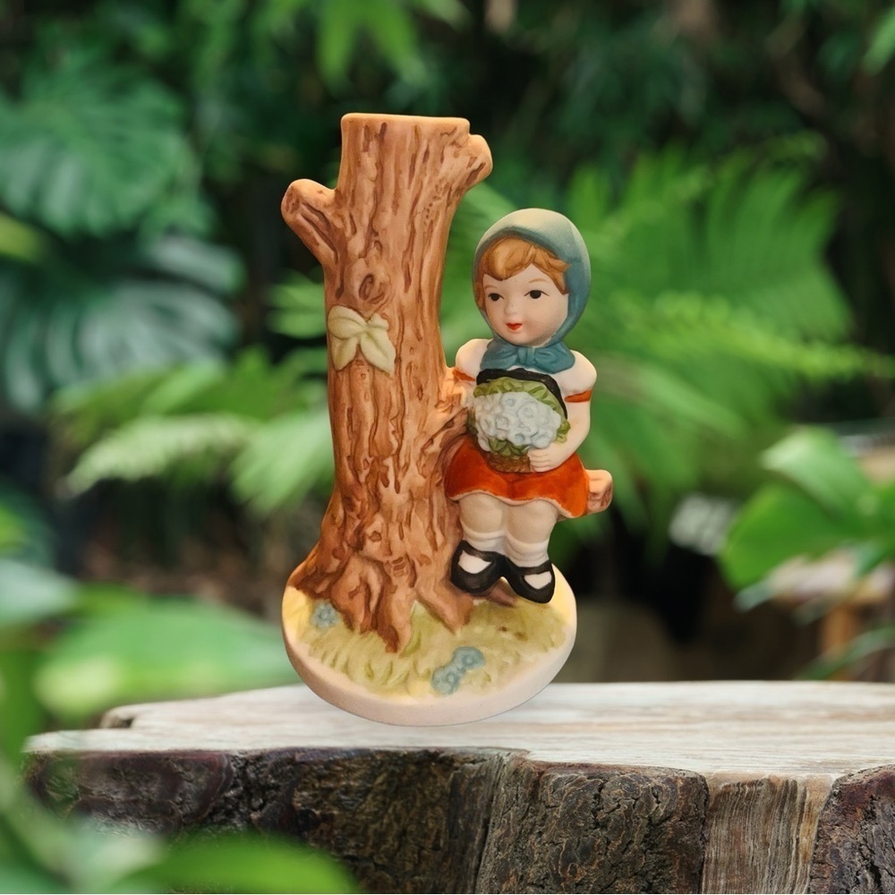 Hummel Look-Alike Heidi Alpine Girl Candlestick NOS